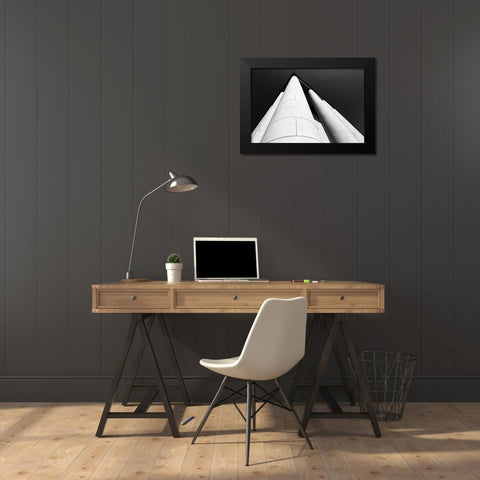 Building Columns Black Modern Wood Framed Art Print by Graciet, Stephane