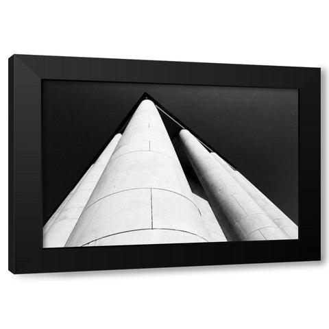 Building Columns Black Modern Wood Framed Art Print by Graciet, Stephane