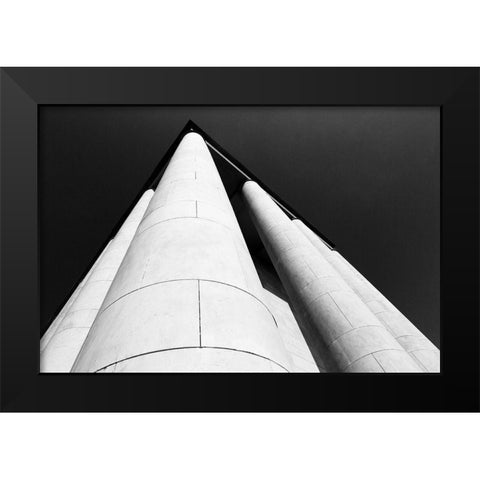 Building Columns Black Modern Wood Framed Art Print by Graciet, Stephane
