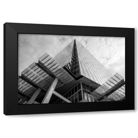 The Shard,London Black Modern Wood Framed Art Print with Double Matting by Raffoul,John