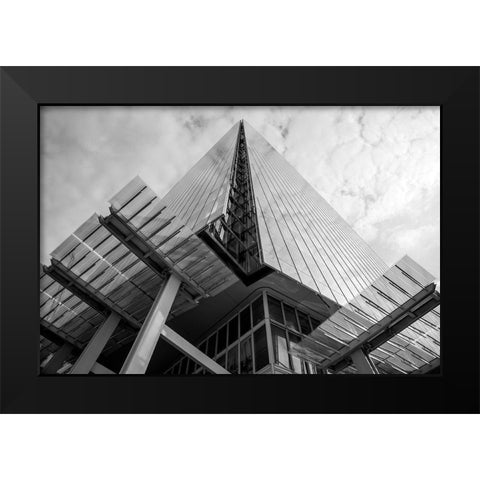 The Shard,London Black Modern Wood Framed Art Print by Raffoul,John