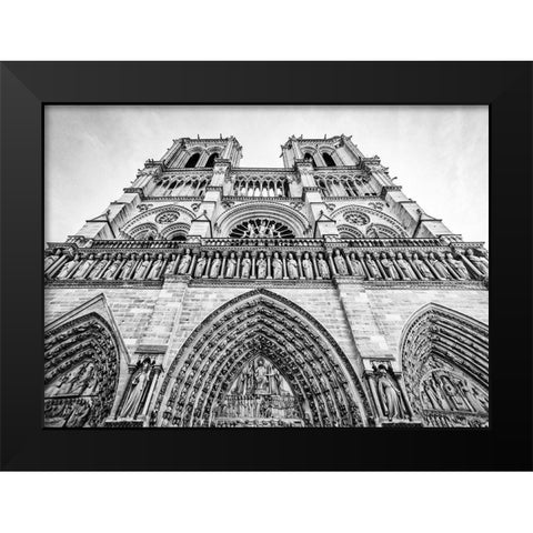 Notre Dame, Paris Black Modern Wood Framed Art Print by Baker, Thomas