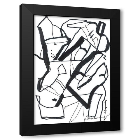 Conflict I Black Modern Wood Framed Art Print by Carroccio, Lisa