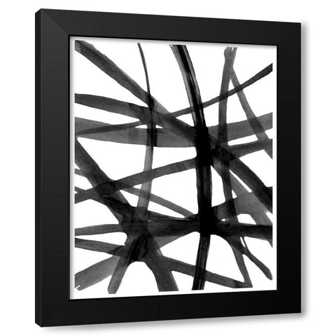 Construction Black Modern Wood Framed Art Print with Double Matting by Inuit