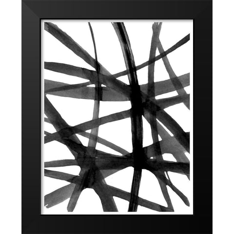 Construction Black Modern Wood Framed Art Print by Inuit