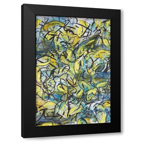 In the Undertow Black Modern Wood Framed Art Print by Carroccio, Lisa