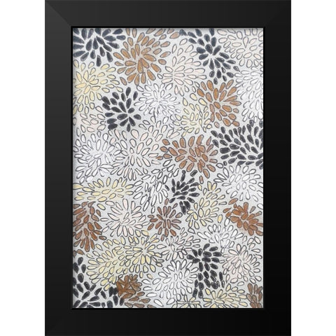 Les Fleurs Black Modern Wood Framed Art Print by Carroccio, Lisa