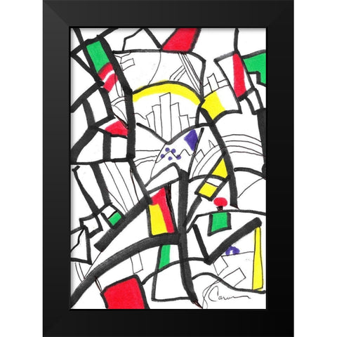 Urban Bliss Black Modern Wood Framed Art Print by Carroccio, Lisa