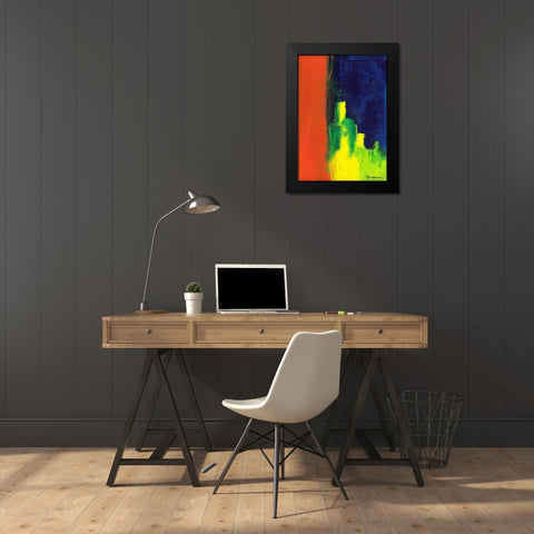 Intrusion Black Modern Wood Framed Art Print by Carroccio, Lisa