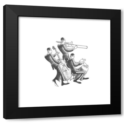Latin Rhythms Black Modern Wood Framed Art Print by Vilar, Roger