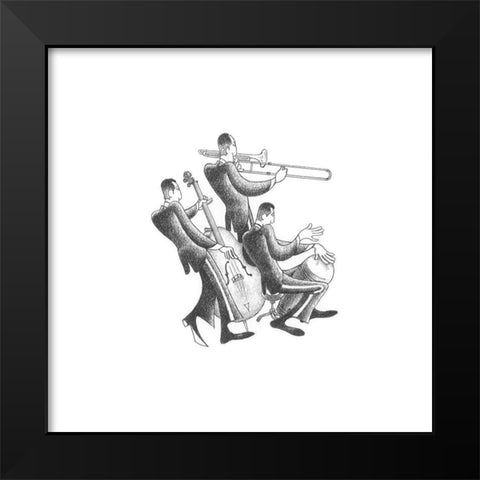 Latin Rhythms Black Modern Wood Framed Art Print by Vilar, Roger
