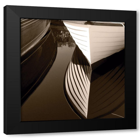 Hull Reflection Black Modern Wood Framed Art Print by Brown, Bob