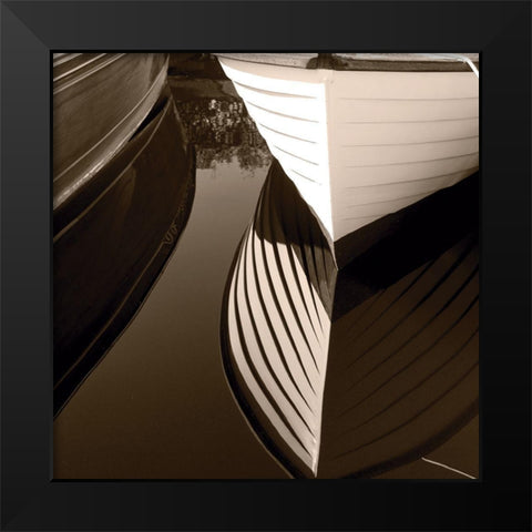Hull Reflection Black Modern Wood Framed Art Print by Brown, Bob