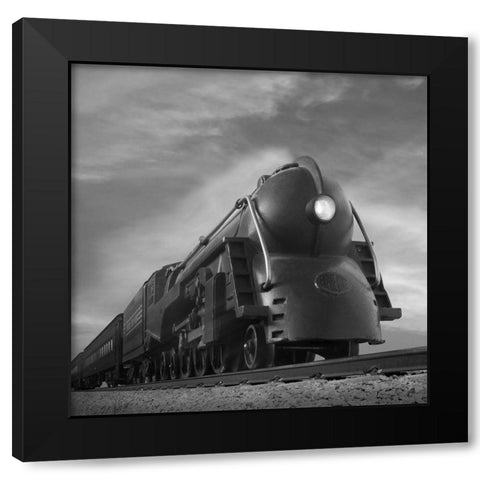 Retro Streamliner Black Modern Wood Framed Art Print by Steidl, J.