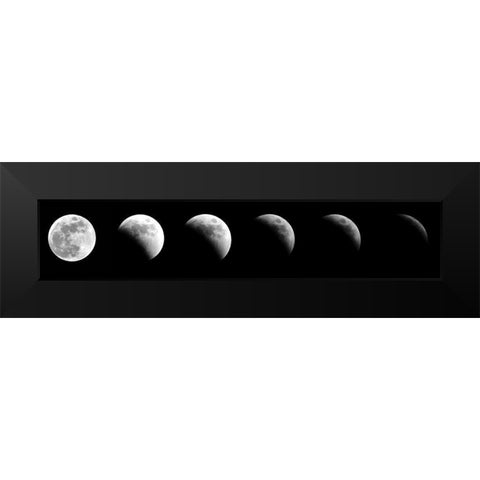 Lunar Eclipse Black Modern Wood Framed Art Print by Anonymous