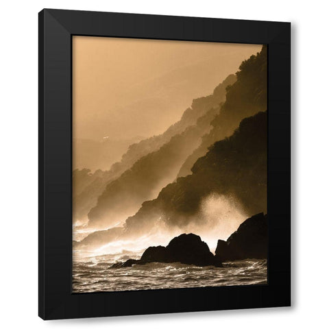 Dramatic Seascape Black Modern Wood Framed Art Print by Anonymous