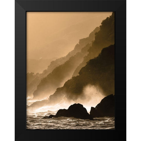 Dramatic Seascape Black Modern Wood Framed Art Print by Anonymous