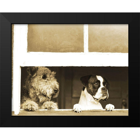 Waiting for Godot Black Modern Wood Framed Art Print by Anonymous