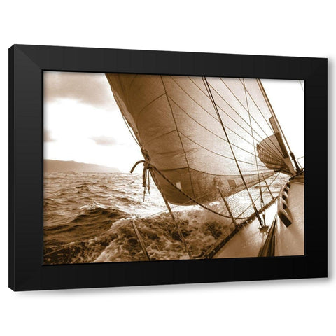 Sailing Towards the Sun Black Modern Wood Framed Art Print by Anonymous