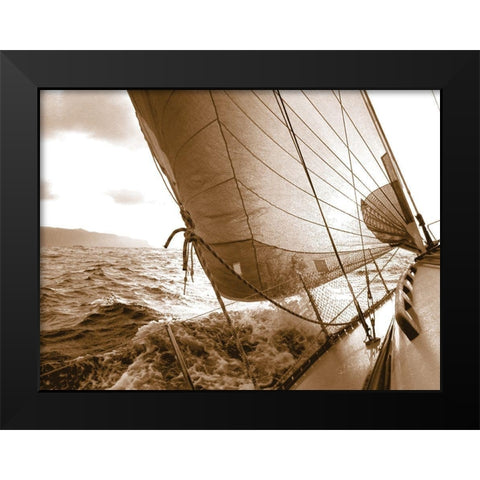 Sailing Towards the Sun Black Modern Wood Framed Art Print by Anonymous