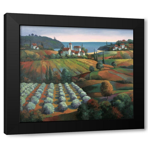 Toscany Vista II Black Modern Wood Framed Art Print by Unknown