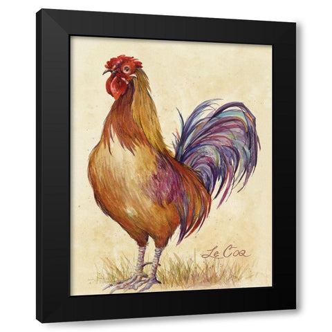 Le Coq Black Modern Wood Framed Art Print by Unknown