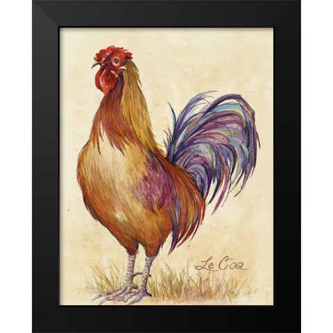 Le Coq Black Modern Wood Framed Art Print by Unknown