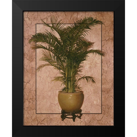 Potted Palm I Black Modern Wood Framed Art Print by Unknown