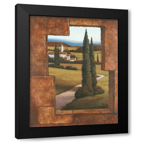 Toscany II Black Modern Wood Framed Art Print with Double Matting by Unknown