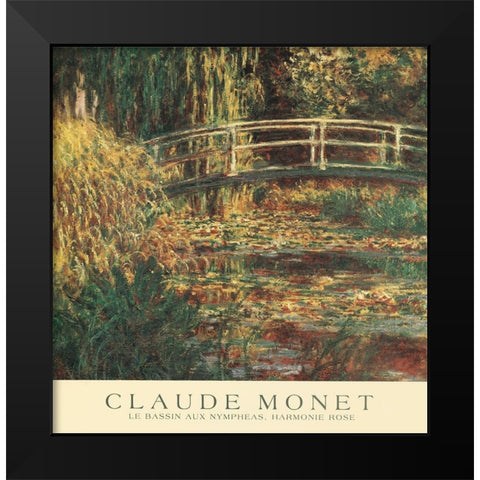 Le Bassin aux Nympheas Black Modern Wood Framed Art Print by Monet, Claude