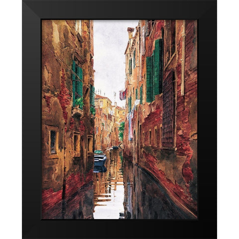 Veneziano Black Modern Wood Framed Art Print by Unknown