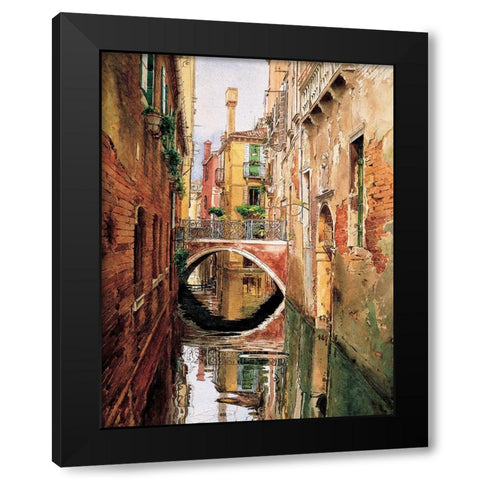 Ponta Veneziano Black Modern Wood Framed Art Print with Double Matting by Unknown