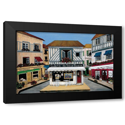 Boulangerie Black Modern Wood Framed Art Print by Unknown