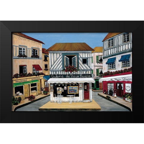 Boulangerie Black Modern Wood Framed Art Print by Unknown