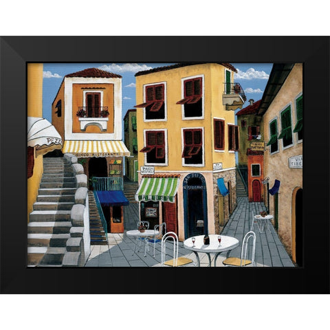 Ristorante Black Modern Wood Framed Art Print by Unknown