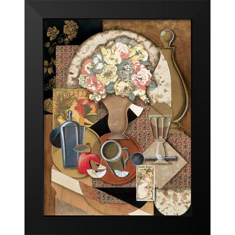Abstract Table Black Modern Wood Framed Art Print by Unknown