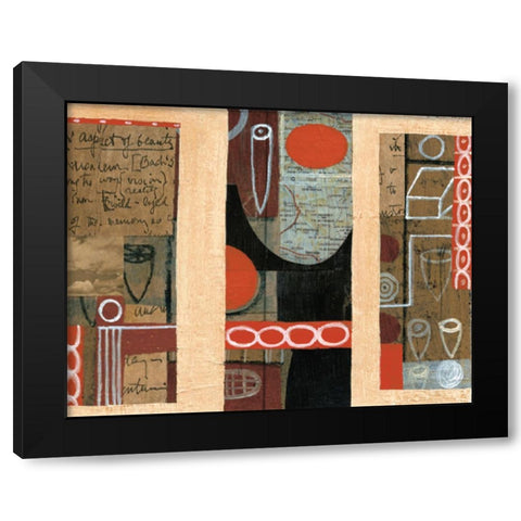 Abstract Eggs II Black Modern Wood Framed Art Print with Double Matting by Unknown