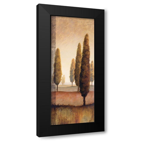 Toscany Tree Panel I Black Modern Wood Framed Art Print by Unknown