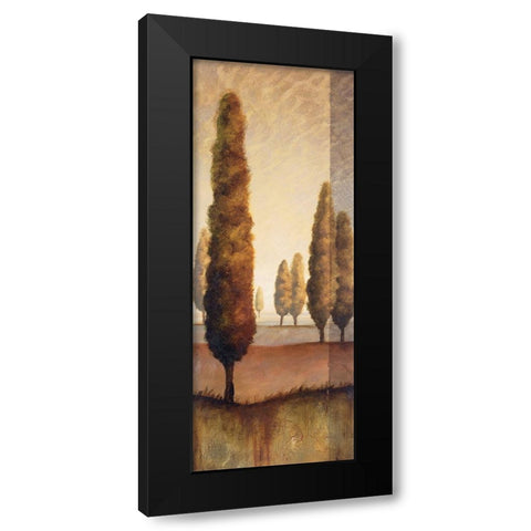 Toscany Tree Panel II Black Modern Wood Framed Art Print by Unknown