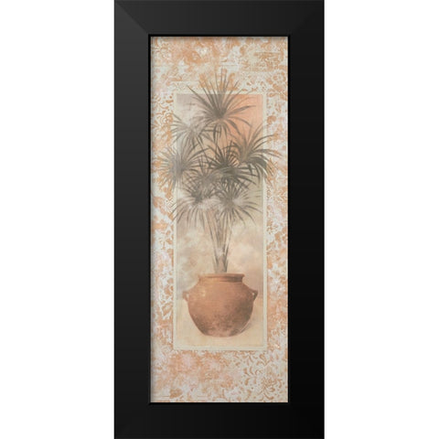 Potted Palm Panel I Black Modern Wood Framed Art Print by Unknown