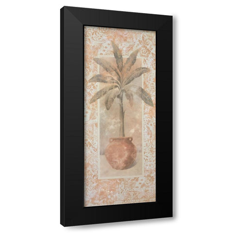 Potted Palm Panel II Black Modern Wood Framed Art Print by Unknown