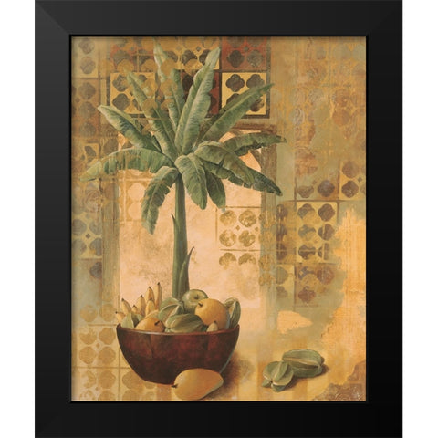 Potted Palm with Fruit II Black Modern Wood Framed Art Print by Unknown
