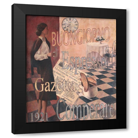 Buongiorno - 1921 Black Modern Wood Framed Art Print by Unknown