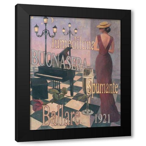 Buonasera - 1921 Black Modern Wood Framed Art Print by Unknown