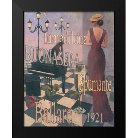 Buonasera - 1921 Black Modern Wood Framed Art Print by Unknown