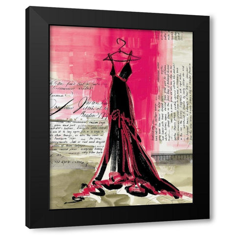 The Black Dress Black Modern Wood Framed Art Print by Unknown