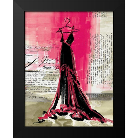 The Black Dress Black Modern Wood Framed Art Print by Unknown