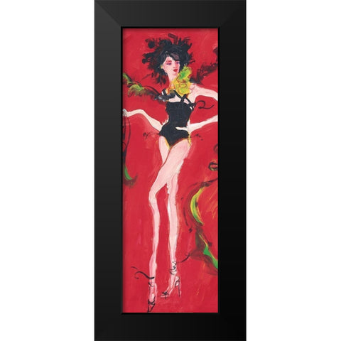Girly Girl Red Black Modern Wood Framed Art Print by Unknown