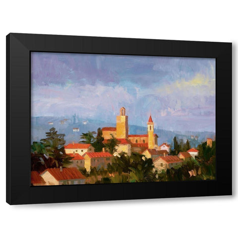 Villagio Black Modern Wood Framed Art Print with Double Matting by Unknown
