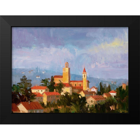 Villagio Black Modern Wood Framed Art Print by Unknown